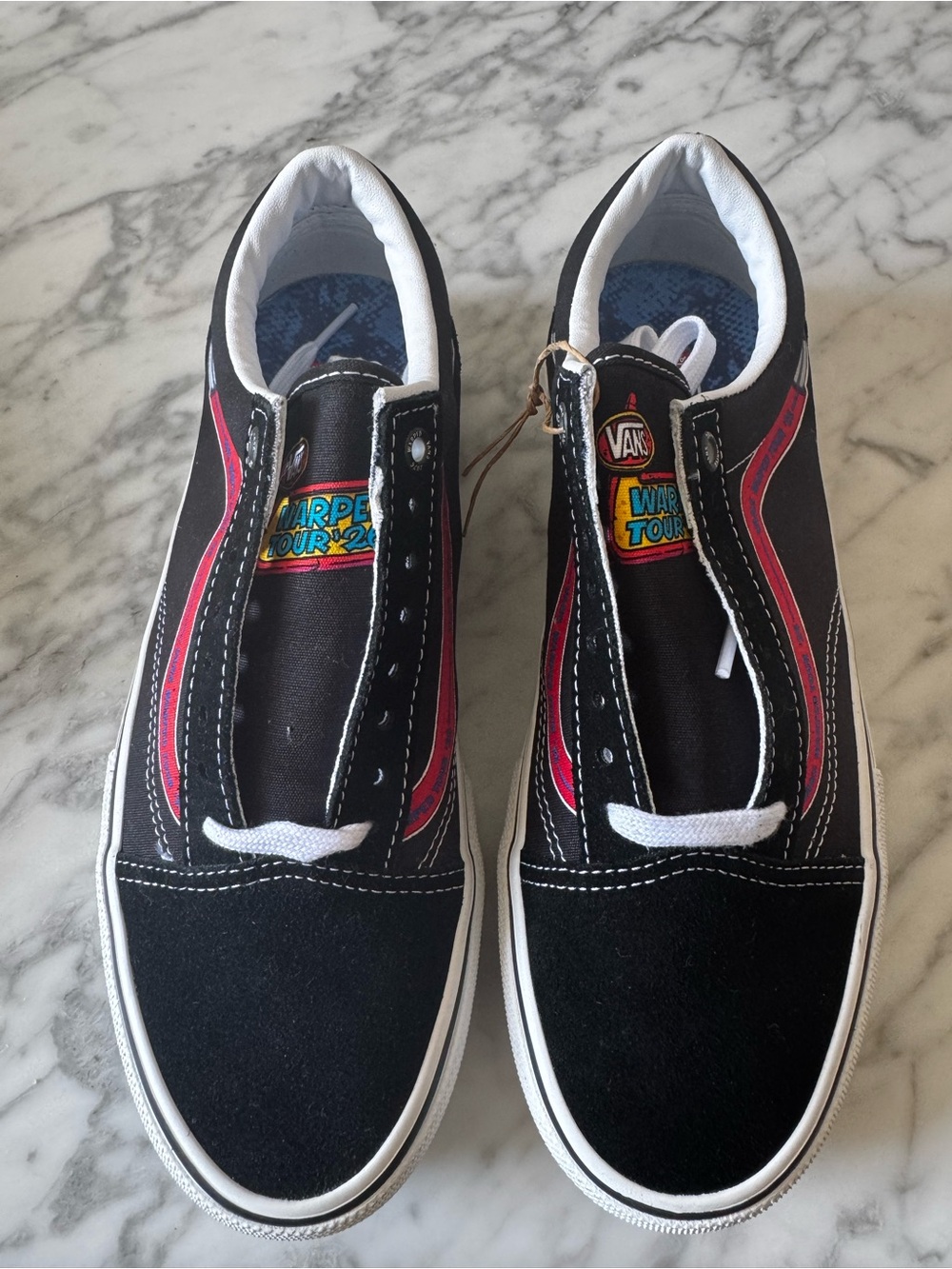 Limited Edition Vans Warped Tour 2026 Black & Red Side-Stripe Low-Top Sneakers